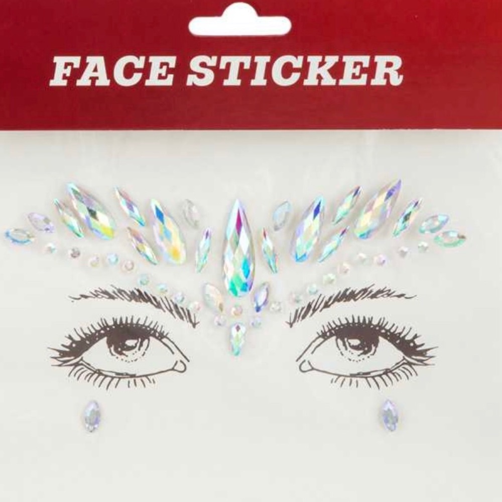 Face rhinestone jewelry